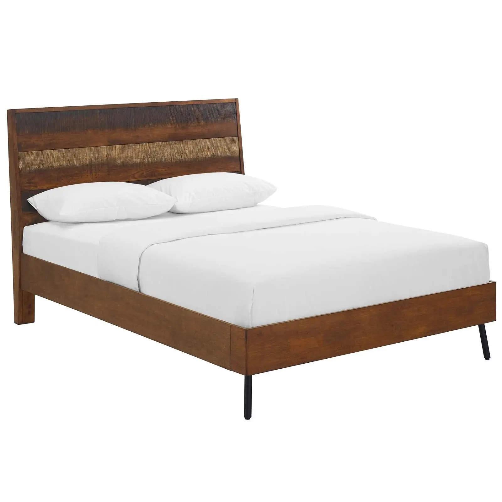 Modway Arwen Queen Rustic Wood Bed