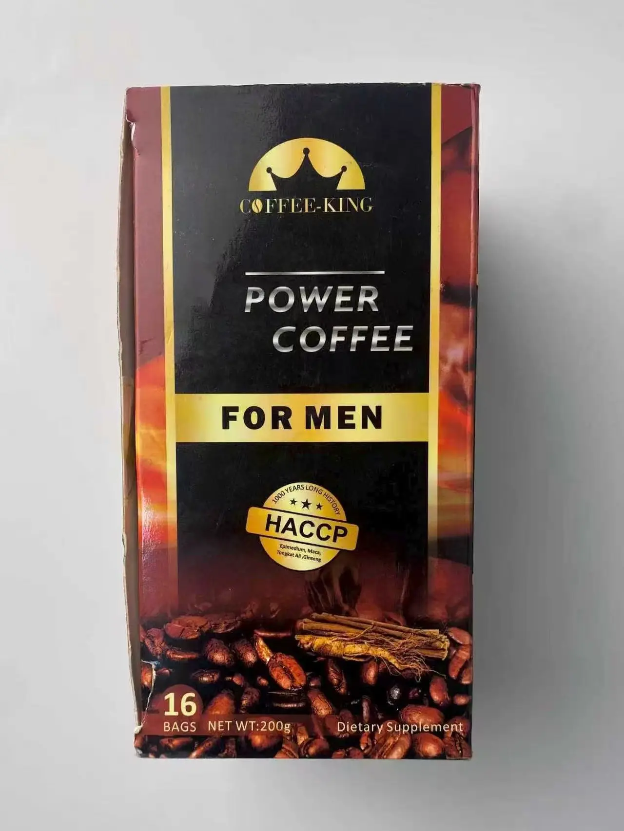 Wins Town Power Coffee for Men with Maca, Wolfberry, Oyster Peptide  16 Single-Serve Packets  Ritual Confidence