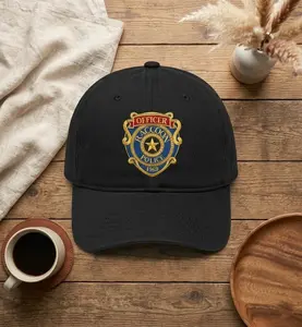 Embroidered Resident Evil Raccoon Police Department RPD Hat, Leon Kennedy, Re4 Zombie Video Game Cap, Survival Horror Embroidery Hat