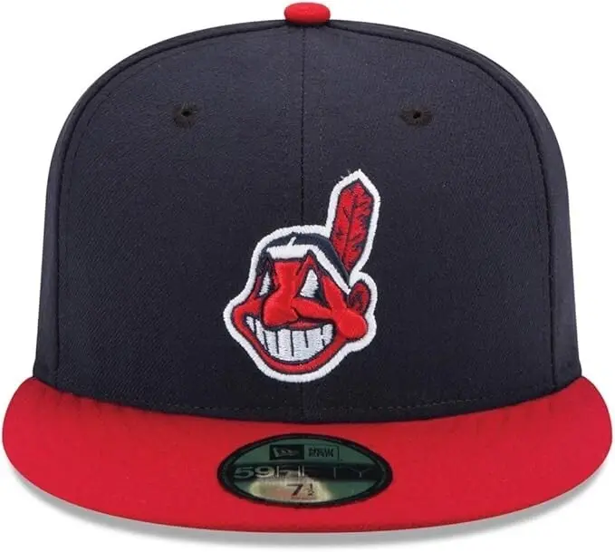 New Era 59FIFTY Cleveland Guardians Fitted Hat | MLB Flat Brim Baseball Cap for Men & Women Streetwear Classic Team Cap