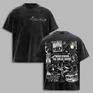 Noah Kahan “The Great Divide” Vintage Washed Shirt  | Indie Folk Lyric Graphic Tee | Retro Streetwear, Indie Folk Graphic Shirt, noahkahan, thegreatdivide, folkpop, graphictee, concertoutfit, tourshirt