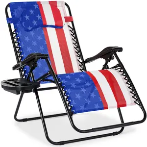 Best Choice Products Oversized Zero Gravity Chair, Folding Outdoor Patio Recliner w/ Cup Holder
