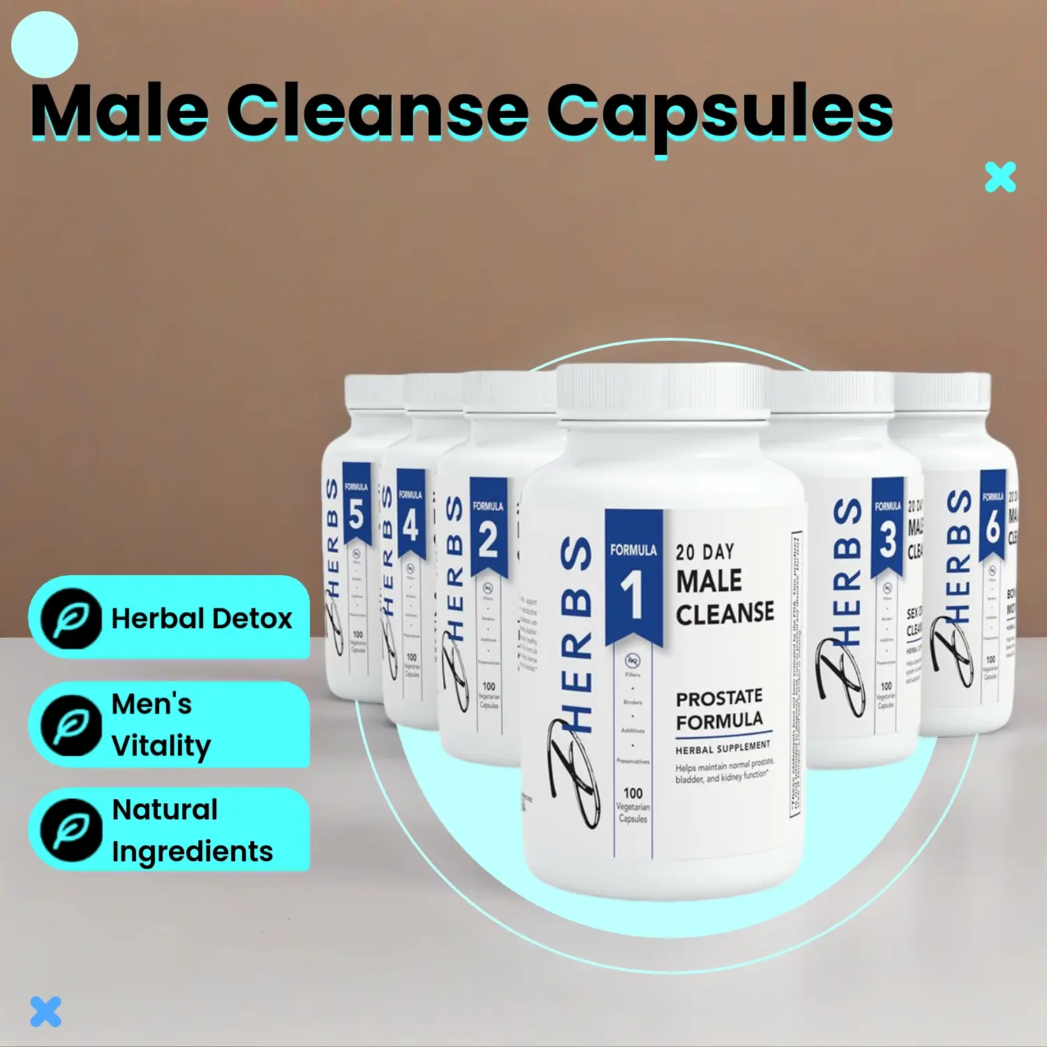 Dherbs Male Cleanse - 20-Day Herbal Detox for Men