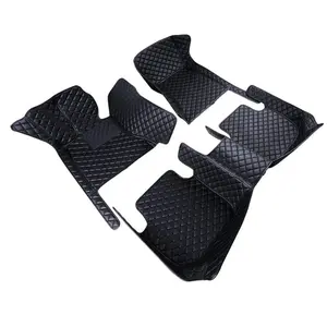 Custom Car Floor Mat For Audi A4 B9 Avant 2017~2020 Left/Right -hand Drive Auto Interior Accessories Fashion Diamond Styling Leather Carpet Waterproof Design Full Coverage