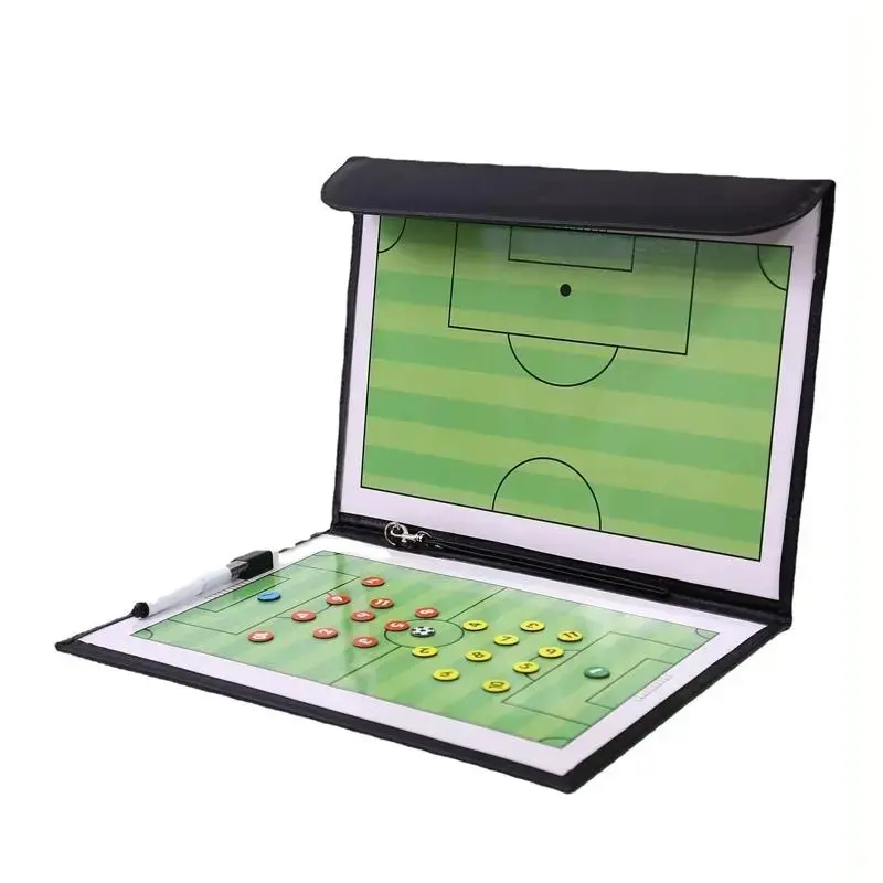 Football Soccer Tactics Strategy Board, Portable Outdoor Foldable Match Diagram, Magnetic Interactive Board with Magnet & Pen, Essential Coach Tool, Game, Valentine's Day Gift for Men