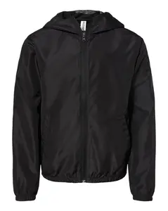 Youth Lightweight Windbreaker Full-Zip Jacket – Weather-Resistant Layer for School & Sports