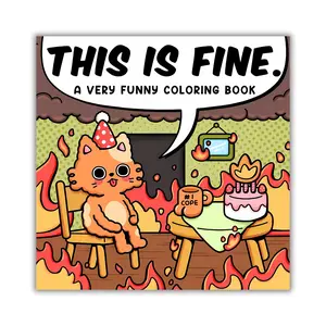This is Fine: A Very Funny Coloring Book for Adults and Teens Featuring Groovy, Bold, and Easy Designs with Humorous Sayings for Relaxation