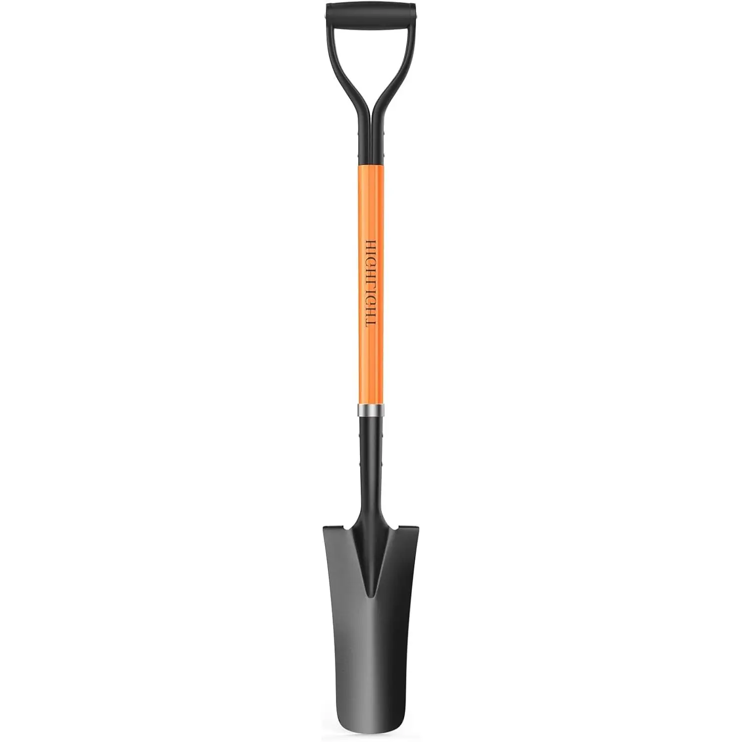 Spade Shovel, Transplanting Spade, Drain Spade, Spade Shovels for Digging,  Shooter Shovel or Spade, 45Inch, Stell D-Grip,Fiberglass Handle, Orange