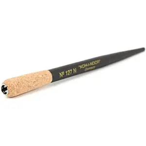 Wooden Pen Holder with Cork Grip, For Drafting and Drawing, Black, 1 Each (127N.BLA)
