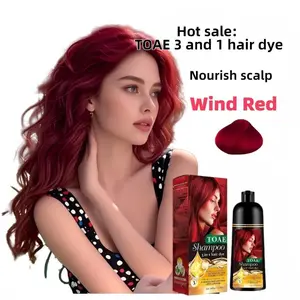 TOAE Color Treatment Shampoo, New Fast-Acting 3-in-1 + 99.99% Gray Hair Coverage - Plant Extracts - Available in Multiple Colors, Change Color, Hair Moisturizing Treatment, Increase Shine, Treatment Haircare Brush hair dye shampoo