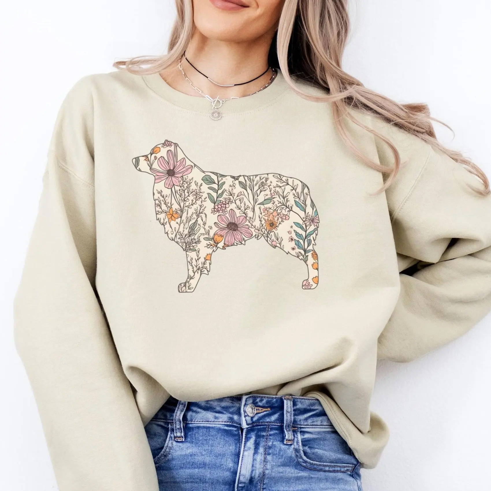 Australian Shepherd Sweatshirt, Aussie Dog Mama Sweater, Gift For Aussie Mom, Animals Lover Crewneck, Gift For Her
