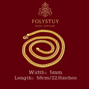 Various sizes Cuban necklaces [FOLYSTUY] Handmade Cuban necklaces, with 4 size options available. The widths are 4mm, 5mm, and 8mm, and the lengths range from 19 to 27 inches. They can be paired with m clasps Y130, Y131, Y132, and Y134.