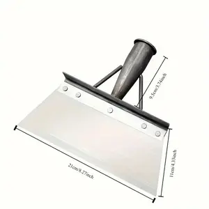 Stainless Steel Universal Cleaning Shovel Heavy Duty Metal Weeding Edging Tool Multi Use Garden for Trimming Ice Cleaning Manual Rust Resistant