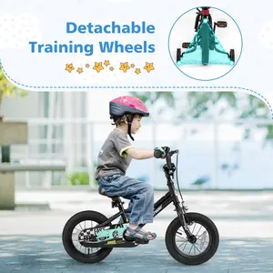 COSTWAY - 12 Inch Kids Bike Adjustable for 3-4 Years Old with Low-Step Frame