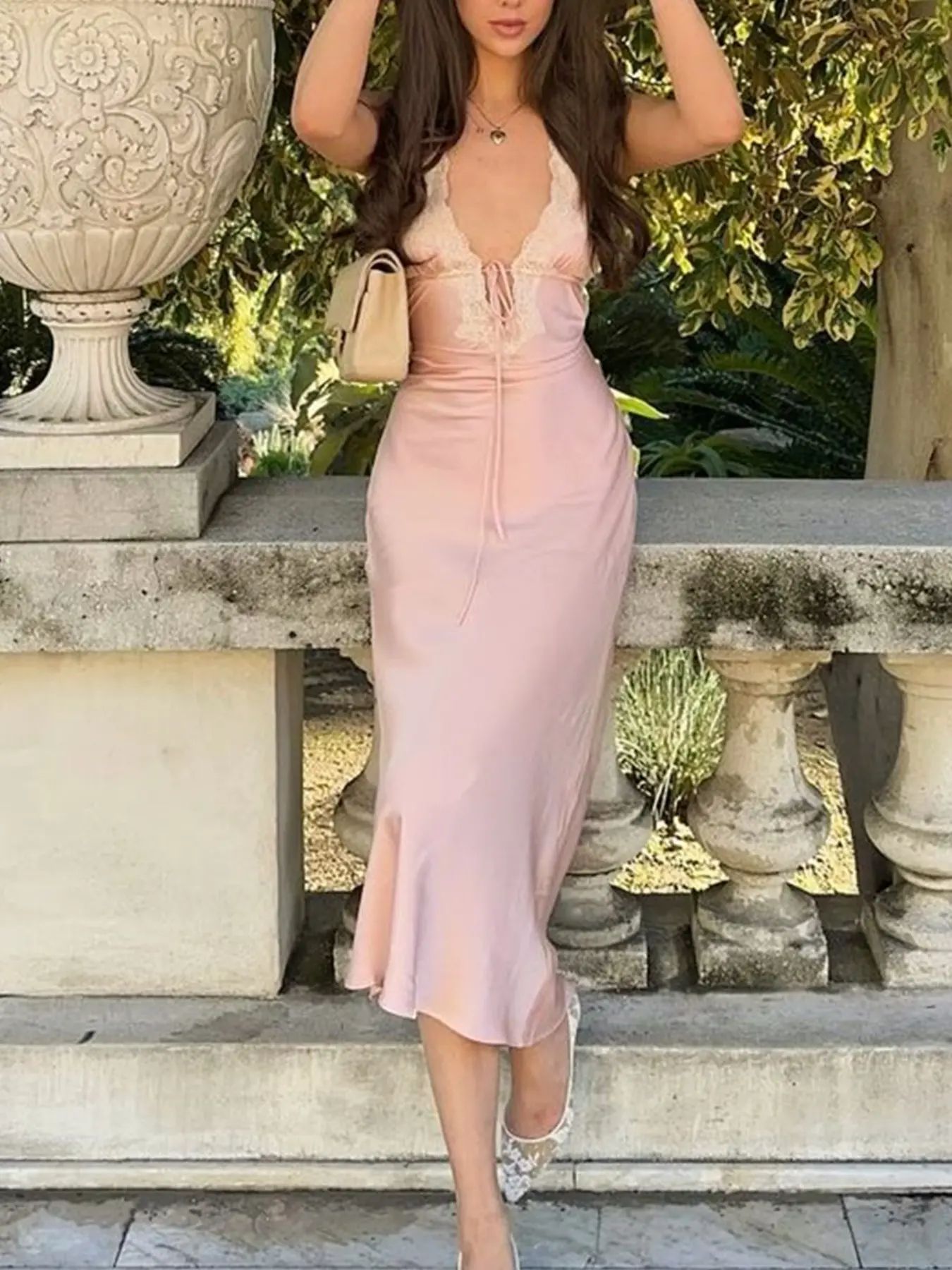 sachin and babi light blue dress Halter Top Floral Brocade Mini Cheongsam Chic Chinese Dress Blue / S main image 0