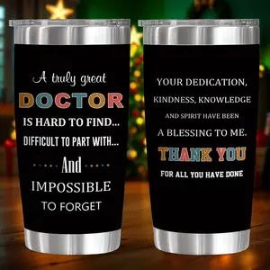 20oz Tumbler Doctor Appreciation Water Bottle Gifts for Men Women Best Retirement Gifts for Doctors Cup Future Doctor Graduation Gift Stainless Steel Edge Design