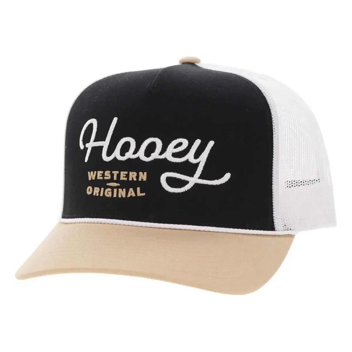 Hooey Unisex Og Trucker Black & White Mesh Back Snapback Patch Cap Hat