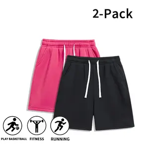 2-Pack Men's Workout Shorts - Comfortable Drawstring Sweat Shorts for Basketball, Running & Fitness