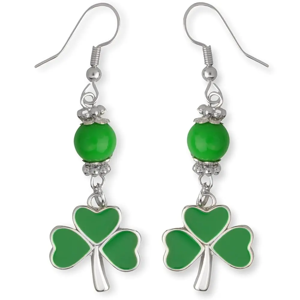Chic Clover Shamrock Earrings for Women St Patrick's Day Green Dangles