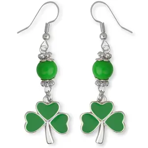 Chic Clover Shamrock Earrings for Women St Patrick's Day Green Dangles