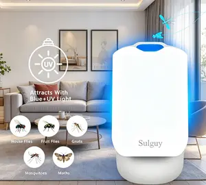 Sulguy Plug-in Flying Insect Trap, Indoor Bug Zapper for Mosquitoes, Flies & Gnats, with 2 Refill Cartridges, Ideal for Home, Office & Hospital