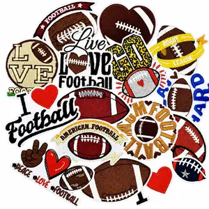15PCS Embroidered Football Iron-On Patches, Sport Appliques for Jackets, Hats, Backpacks, DIY Crafts for Sports Fans