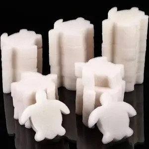 Hot Tub Sponge Cleaner - Turtle Shaped Oil Scum Absorber for Spa and Swimming Pool Maintenance White Floating Debris Remover for Jacuzzi Bathtub  Pool Water Care