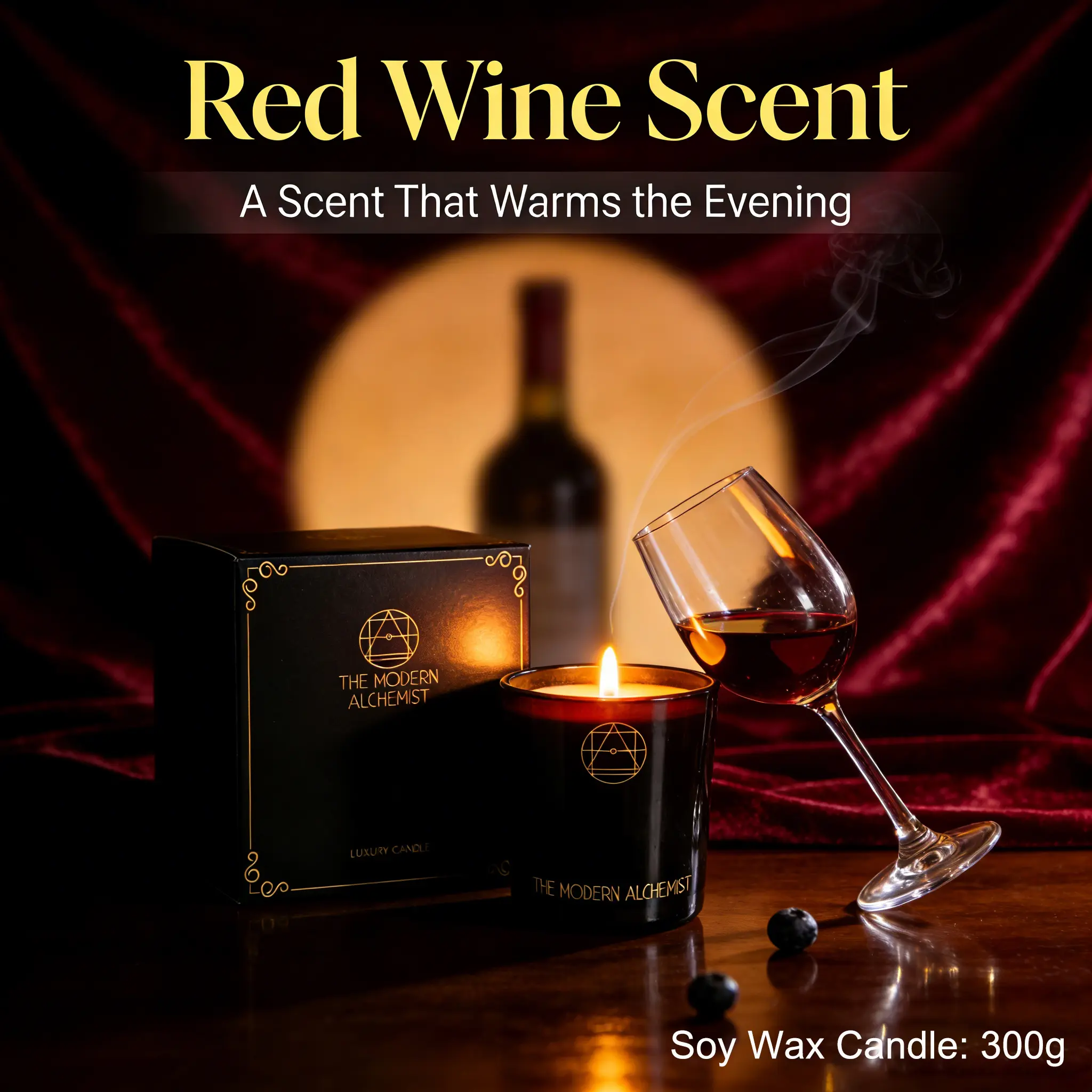 10.58 oz Soy Wax Scented Candle for Home, 4 Scents Espresso, Red Wine, Leather, Long Lasting Aromatherapy Decor Candle,Ideal Gift