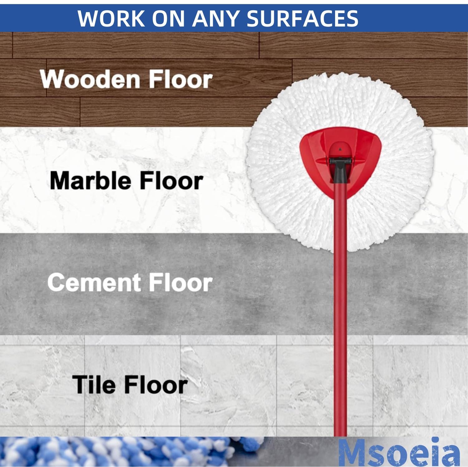 (for 1-Tank System Only) 3 Pack Mop Replace Heads, Mop Refill Heads Replacements Compatible with O Cedar Spin Mop- Easy to Replace, Microfiber, Machine Washable Cleaning Durable