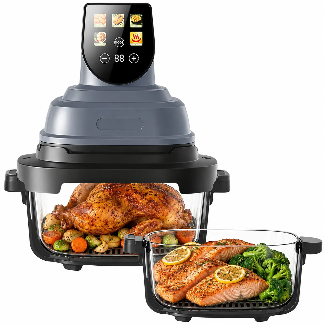 Air Fryer with Window 400°F Max Heat  Timer Nonstick   Air Fry Roast Reheat Bake 97% Less Oil, Quiet & Easy Clean, A Perfect Gift for your girl
