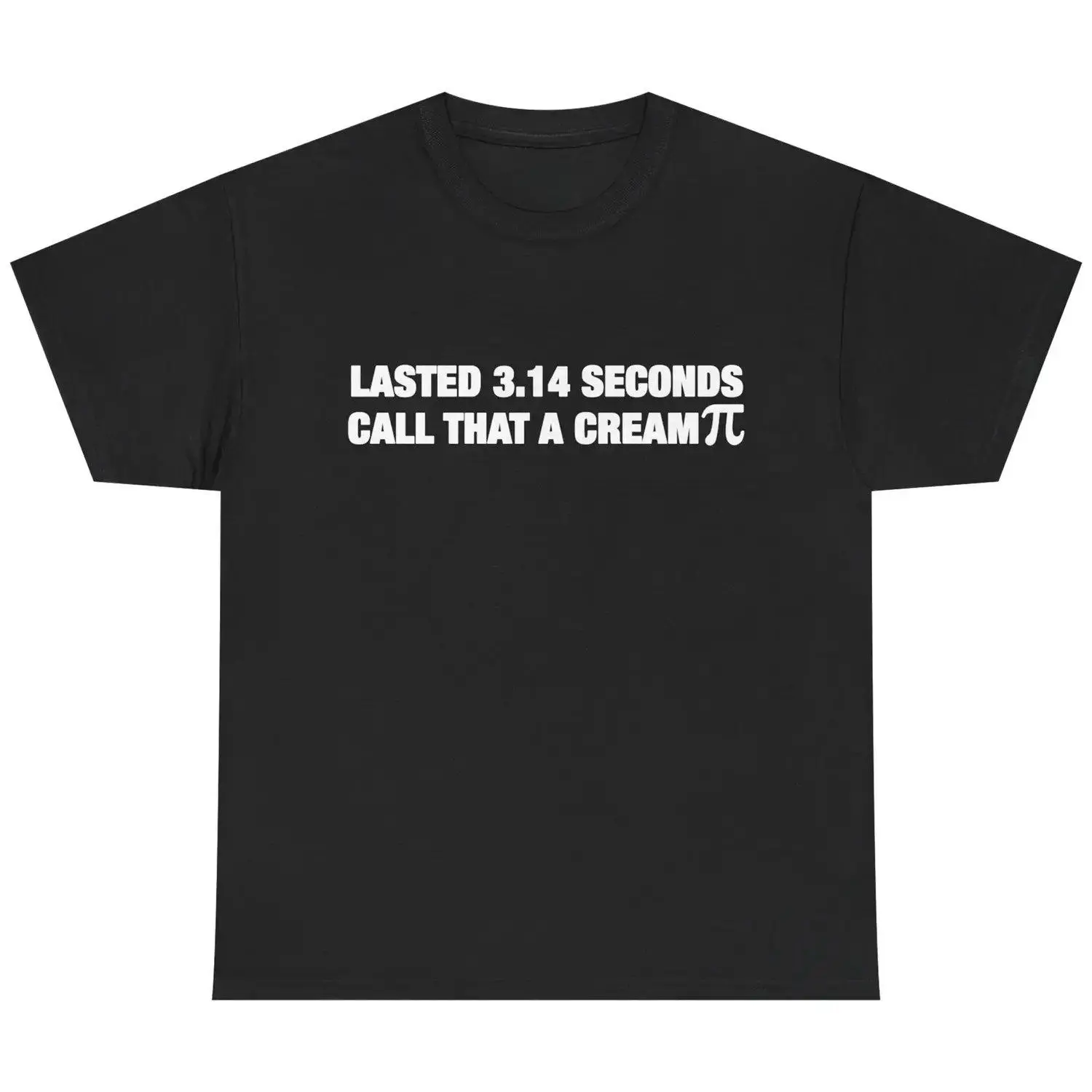 Lasted Three point One Four Seconds Pi Shirt Humorous Pi Meme Graphic Tee Novelty Math Casual Vintage Style Printed Design