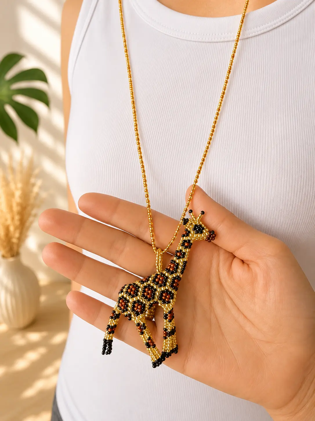 Animals 3D Beaded Necklaces colors  Artisan Boho Jewelry