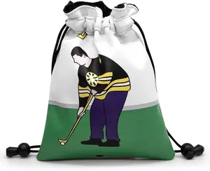 Just Tap It In Golf Pouch – Stylish Leather Tee & Valuables Bag w/ Drawstrings | Keep Balls, Tees & Essentials Safe golf lover portable bag