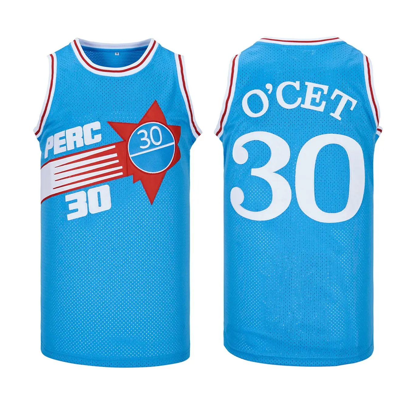 Men's Perc 30 Embroidered V-Neck Polyester Mesh Basketball Jersey - Breathable Quick-Dry Athletic Top for Sports, Streetwear Professional Sports Clothing, Breathable Athletic Top