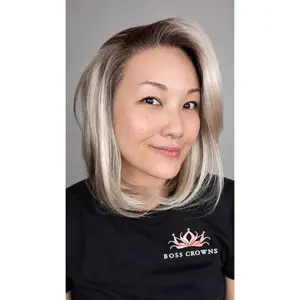 CARKIRA Angela Chai Latte Frappuccino 14in Synthetic 13x4 Lace Front Wig, Glueless, Natural Hairline, Heat-Friendly (Lace Frontal Wigs)