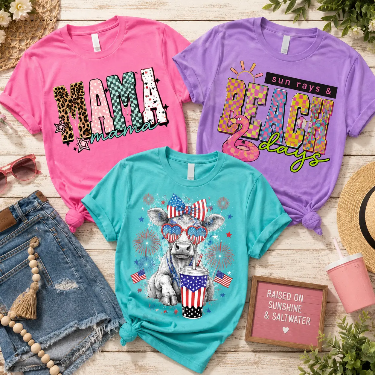 3-Piece T-Shirt Bundle, Fashion Accessory Set for Everyday Wear
