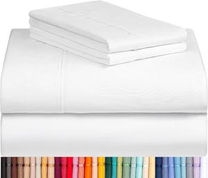 LuxClub 4-Piece Cooling Microfiber Bed Sheet Set - Hotel Quality Moisture Wicking Soft Bedding with Deep Pockets, Wrinkle Free