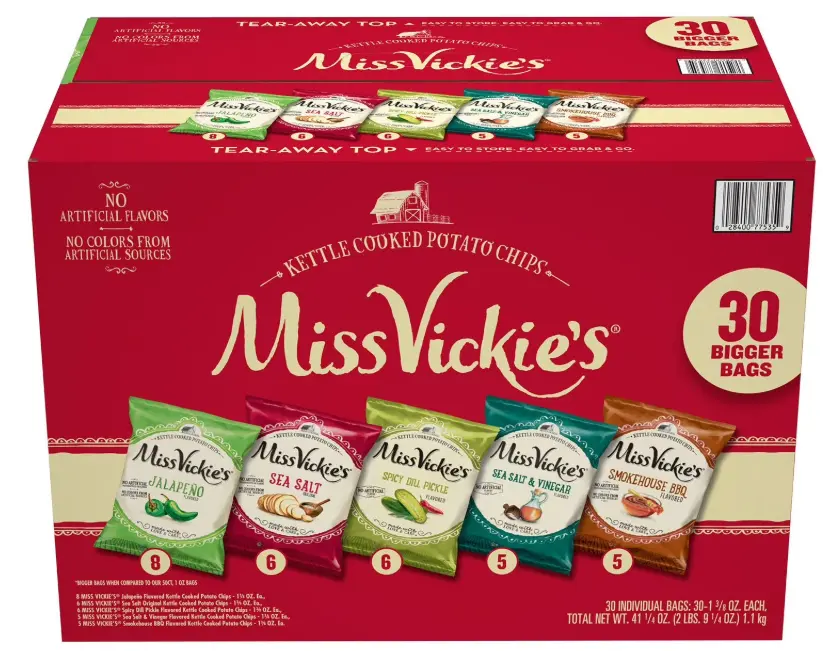 Miss Vickie's Kettle Cooked Potato Chips Variety Pack, 30 pk.