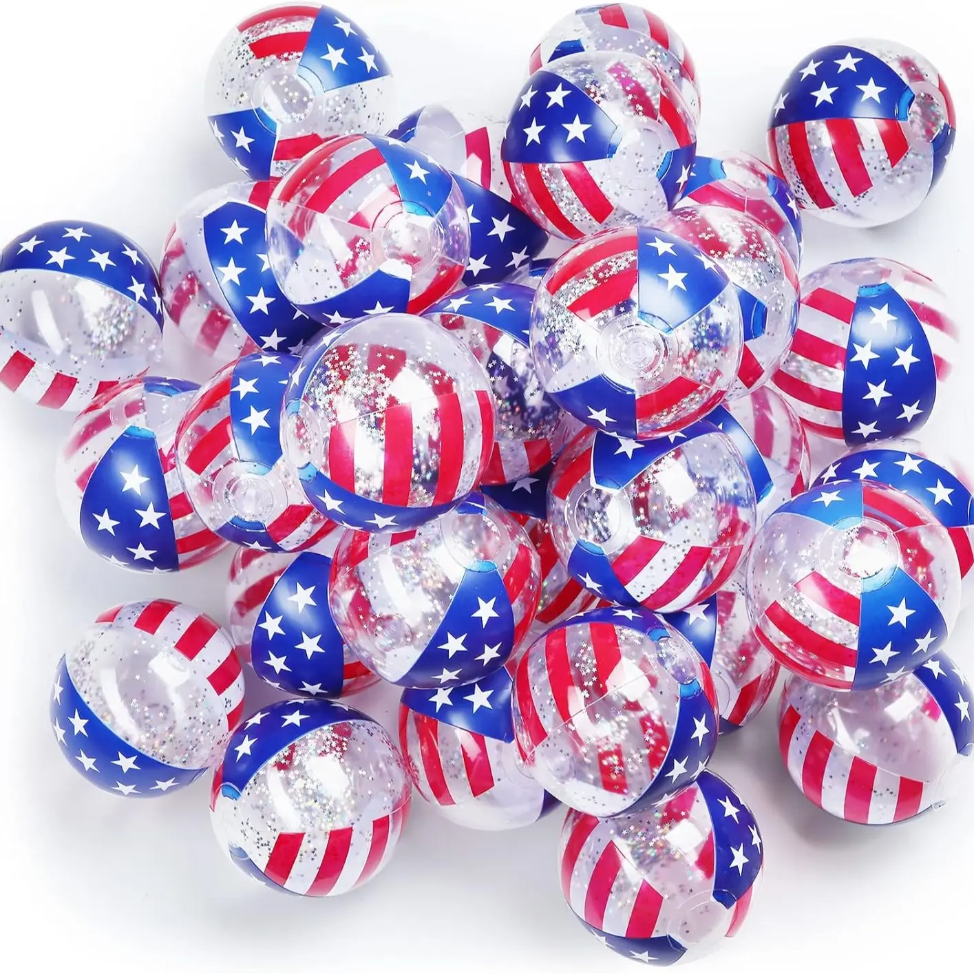 25 Pcs 4th of July Beach Balls