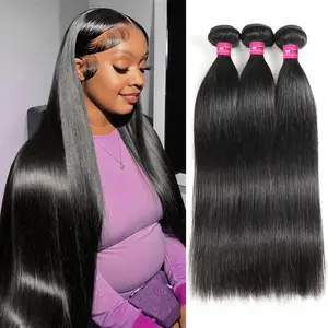 Long Straight Hair Bundles Body Wave Human Hair Weave Bundles Quick Weave Extensions 3/4PCS