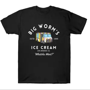 Big Worm's Ice Cream - "Whatchu Want?" Graphic tees--- 100% cotton Casual Shirt  comfortable casual wear Give him/her a gift