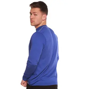 Clearance Men's Bamboo Viscose Long Sleeve Contrast Stitch T-Shirt