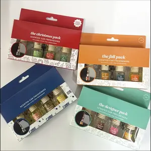 Four-Pack Scented Car Fresheners Bundle – 4 Unique Scents, 8ml Each