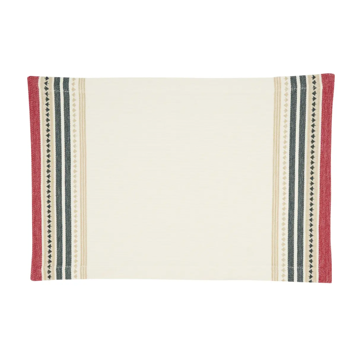 Saro Lifestyle 5501.M1319B Cotton Rectangle Dining Placemat, 13" x 19", Multi-Color, Festive Charm - Pack of 4, Indoor