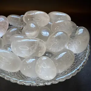 Clear quartz tumble