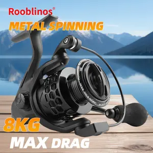 Rooblinos GTA3 Spinning Reel, Fishing Equipment, Matte Black Finish, 17.5LBS Carbon Drag, Full Metal Gears, Waterproof, Freshwater Fishing, Beginner Friendly, High Performance, Great Value, Durable Affordable Fishing Reel