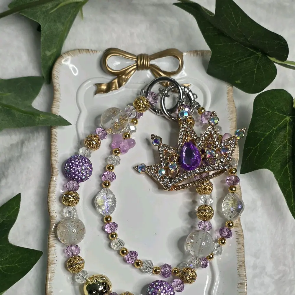 Princess Crown Bag Charm - Cute Decorative Accessory for Handbags, Purses, and Crossbody Bags