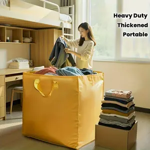 Extra-large capacity and thickened moving bag, equipped with reinforced handles - heavy-duty waterproof storage organizer bag, with foldable and portable design, is an ideal gift for students and professionals (multiple sizes available)