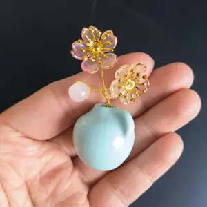 Mini Ceramic Fridge  DIY Kit, Creative DIY Flower   Set, 5PCS Mini Ceramic Fridge Decorating Material Pack for Home Decoration, Aesthetic  Decor  for Kitchen & Room Decor Gift Gift
