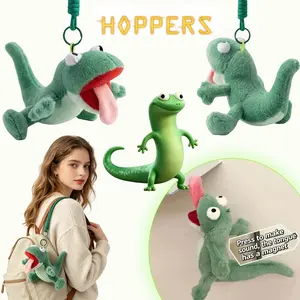 Magnetic Sound Lizard Plush Charm, Funny Abstract Stuffed Toy, Hanging Ornament & Desk Decor, Tongue with Magnet, Surprise Gift
